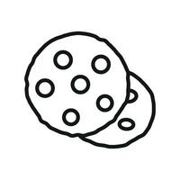 Chocolate chip cookie icon showcasing practicality with a minimalist and modern approach vector