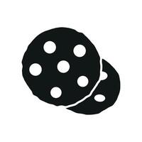 A polished and stylish representation of a chocolate chip cookie icon in a modern style vector