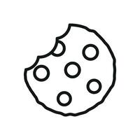 A fresh and clean graphic design for a contemporary chocolate chip cookie icon vector