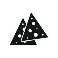 The design of the corn chip food icon reflects a modern and minimalist concept graphic vector
