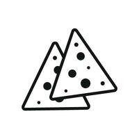 Corn chip food icon design embodies a sleek and simple graphic concept vector