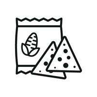 Corn chip icon design combines sleek lines with a modern graphic concept vector