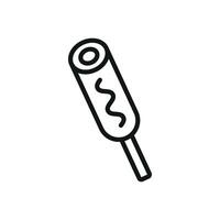 Sophisticated and elegant corn dog food icon created with a modern graphic aesthetic vector