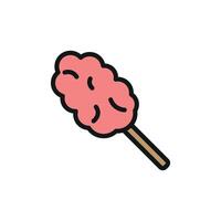 A polished and stylish representation of cotton candy in a modern design vector