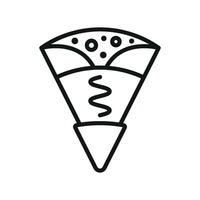 A bold yet refined design concept for a minimalist crepe icon vector