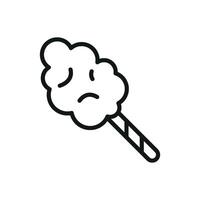 A sleek and whimsical cotton candy design crafted with modern simplicity vector