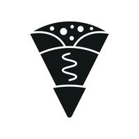 A fresh and clean graphic design for a contemporary crepe icon vector