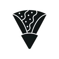 Sophisticated and elegant crepe icon created with a modern graphic aesthetic vector
