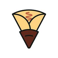 Simple and stylish crepe icon showcasing a modern design approach vector