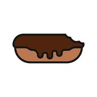 Eclair food icon design combines simplicity with a fresh, modern graphic concept vector