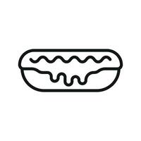 Eclair food icon design integrates a modern, clean graphic concept with a simple approach vector