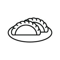 The design of Empanada beverage follows a modern and simple concept graphic vector