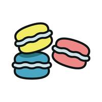 The design of macaron food highlights a modern and simple concept graphic vector