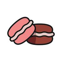 Macaron food design reflects a concept graphic that is simple and modern vector