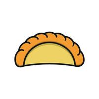 Empanada beverage design presents a simple modern concept graphic vector