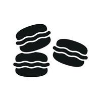 The modern simple concept graphic is embodied in the macaron food design vector