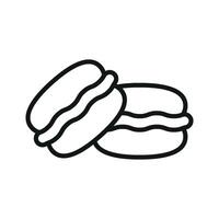 The macaron food design features a contemporary and simple concept graphic vector