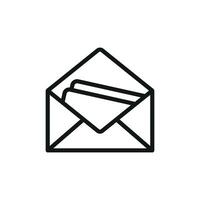 The envelope icon design showcases a clean and minimalist graphic concept vector