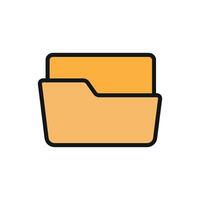 File holder office icon design features a simple and modern concept graphic vector