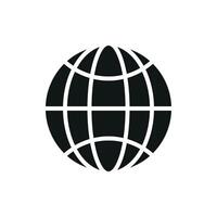 Globe icon design combines simplicity with a modern and sleek graphic concept vector