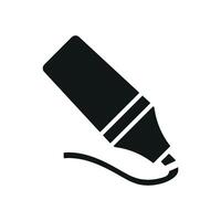 Highlighter office icon design features a simple and modern concept graphic vector