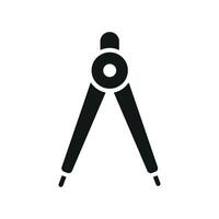 Ruler compass office icon design features a simple and modern concept graphic vector