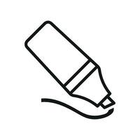 The highlighter office icon design presents a clean and contemporary concept graphic vector