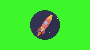 A satellite in space on a green background, ideal for space-themed designs, app development, and product mockups. video