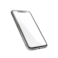 Modern smartphone with sleek design and no display showing isolated on transparent background cutout png