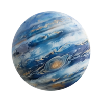 Single planet on isolated background in the style of hyper realistic png