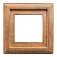 Wooden Picture Frame With a Square Opening for Artwork Display png