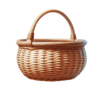 Basket isolated on transparent background, Bamboo made basket png