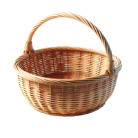 new Basket isolated on transparent background, empty basket png