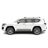 A white car on a transparent background png