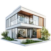 Modern house isolated on transparent background png