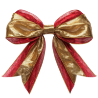 decorative bow in red and gold, perfect for gifts and celebrations. Its elegant design adds festive touch to any occasion, making it ideal for holidays and special events png