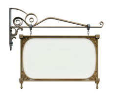 Blank Hanging Projecting Sign Mockup Isolated on Transparent Background png