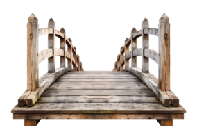 Wooden Bridge Front View Isolated on Transparent Background png