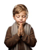 Good Boy Praying Isolated on Transparent Background png