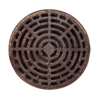 Manhole Cover Isolated on Transparent Background png