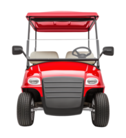 Red Golf Cart Front View Isolated on Transparent Background png
