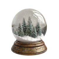 Snow Globe with Snowy Pine Trees png