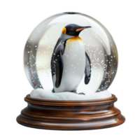 A King Penguin Inside a Snow Globe png