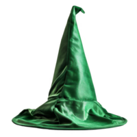 A Green Witch's Hat with a Pointed Tip png