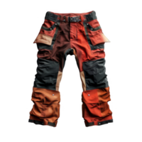 Multi-Pocketed Cargo Pants with Leather Belt png