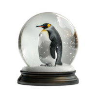 A King Penguin Inside a Snow Globe png