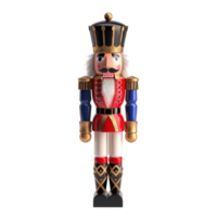 Traditional Christmas Nutcracker Toy with Golden Accents png