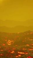 Scenic view of a part of a lava flow in the dark video