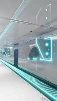 A futuristic laboratory with a mesmerizing display of mirrors video