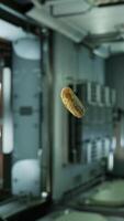 marinated pickled cucumber floating in internation space station video